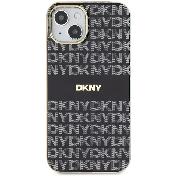Etui DKNY IML Mono & Stripe MagSafe do iPhone 15 Plus Różowy