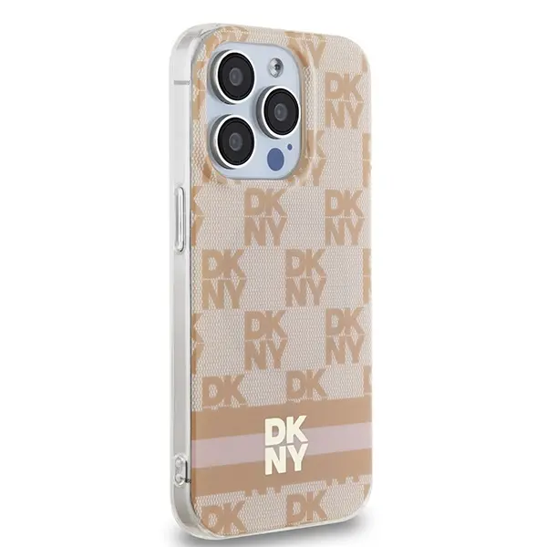 Etui DKNY IML Checkered Mono Pattern & Printed do iPhone 15 Pro Max Różowy