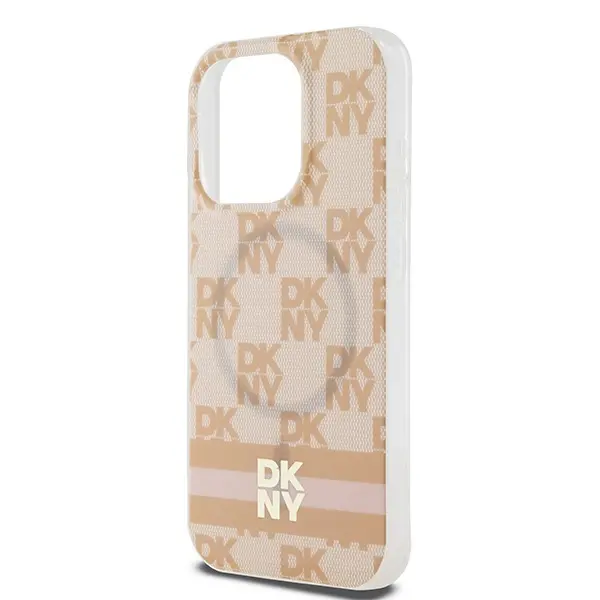Etui DKNY IML Checkered Mono Pattern & Printed do iPhone 15 Pro Max Różowy