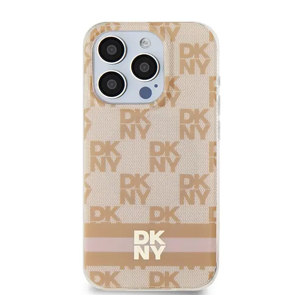 Etui DKNY IML Checkered Mono Pattern & Printed do iPhone 15 Pro Max Różowy