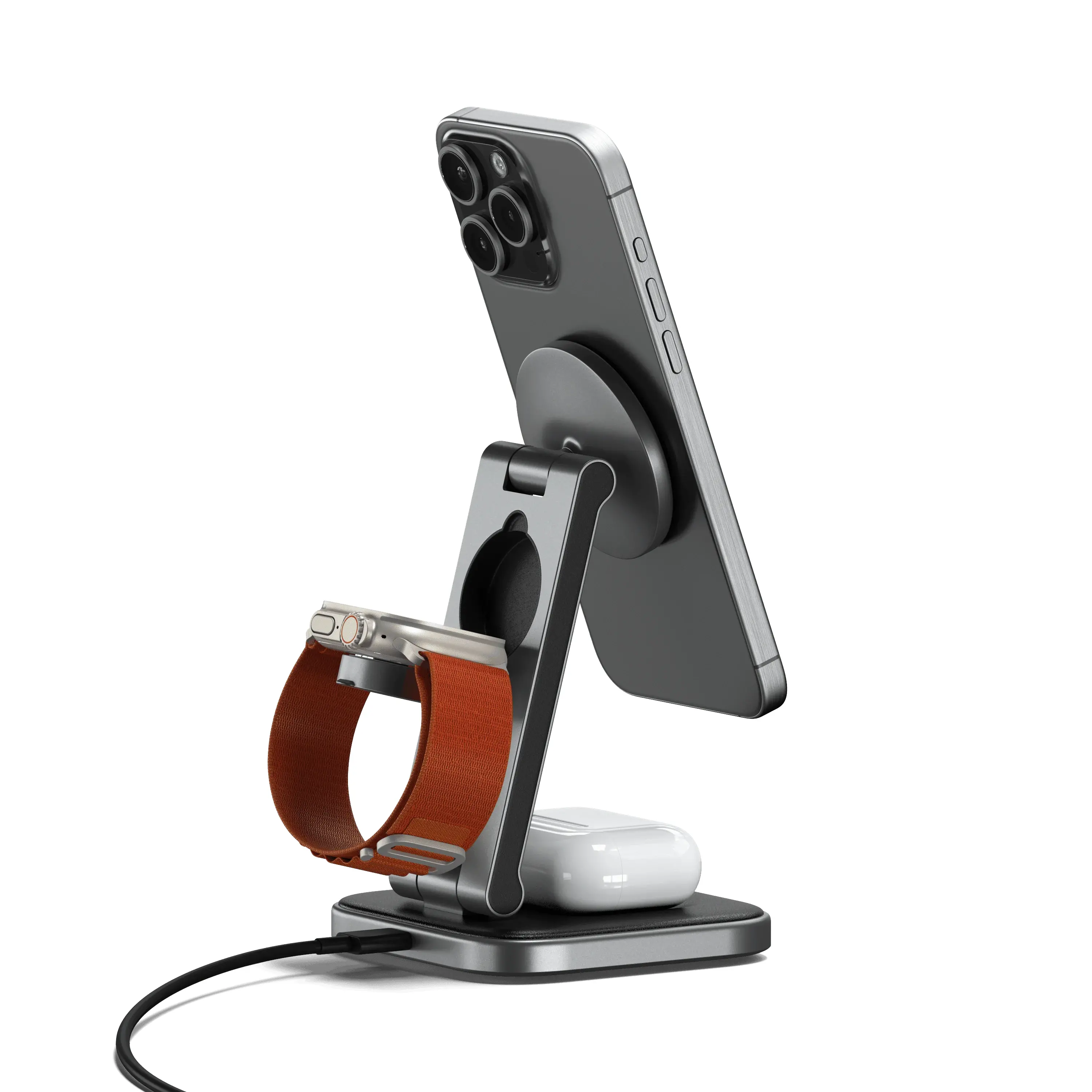 Ładowarka indukcyjna Satechi ST-Q31FM-EA 3w1 Foldable Qi2 Wireless Charging Stand
