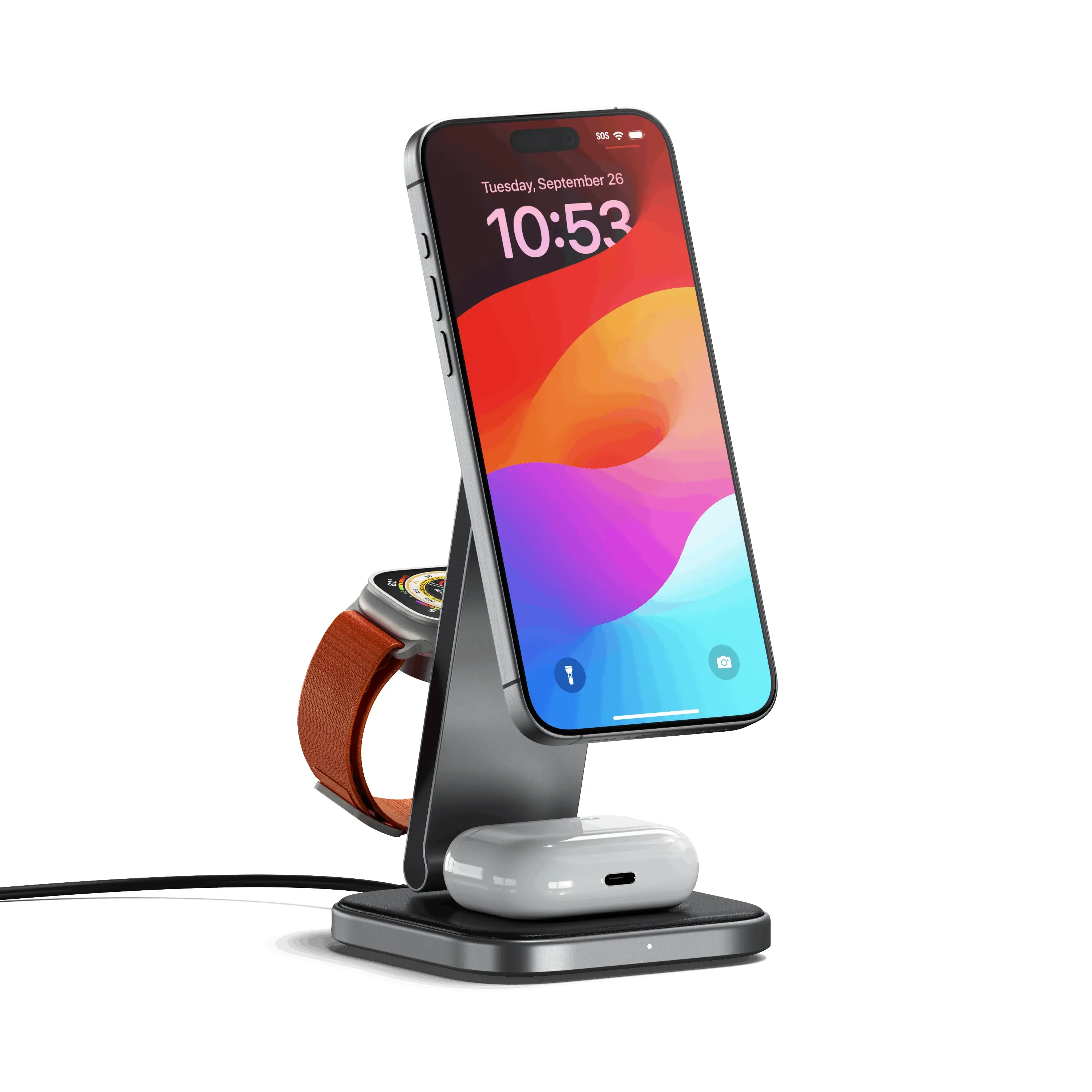 Ładowarka indukcyjna Satechi ST-Q31FM-EA 3w1 Foldable Qi2 Wireless Charging Stand