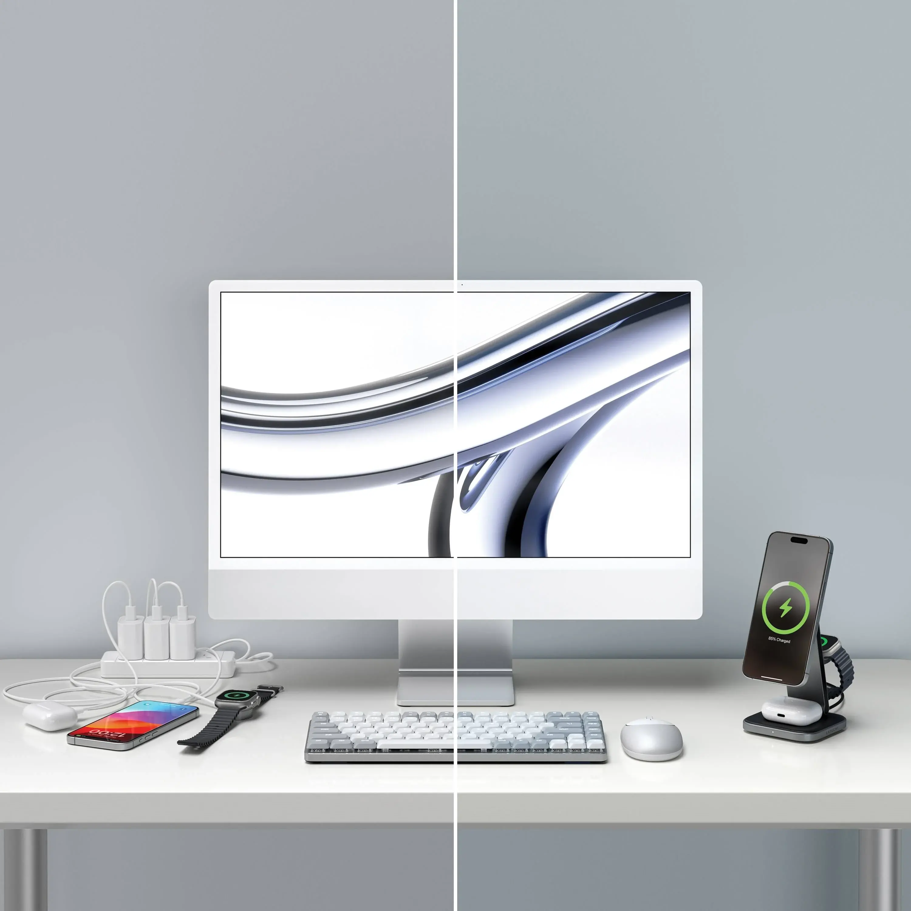 Ładowarka indukcyjna Satechi ST-Q31FM-EA 3w1 Foldable Qi2 Wireless Charging Stand