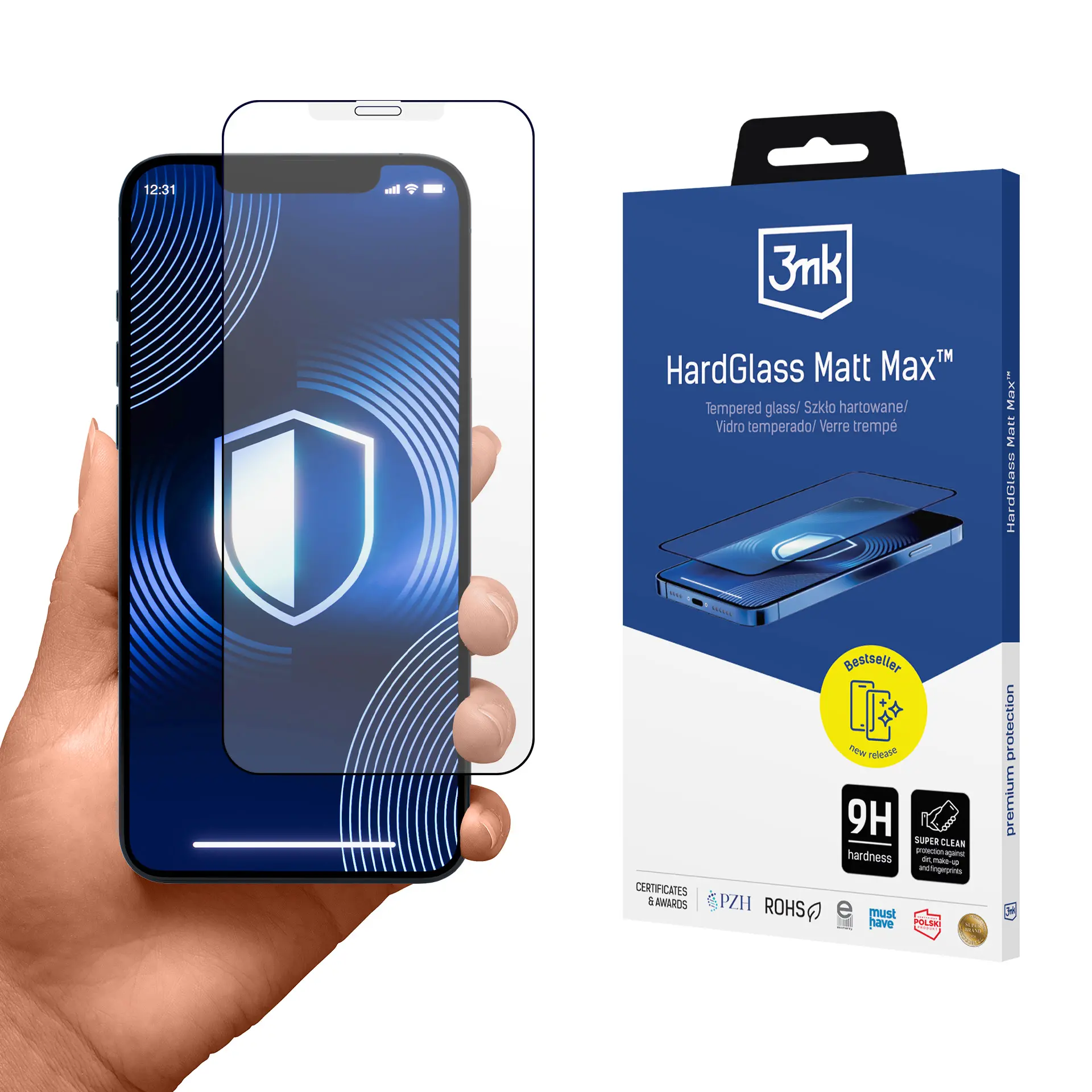 Szkło hartowane 3mk HardGlass Matt Max do iPhone XR/11