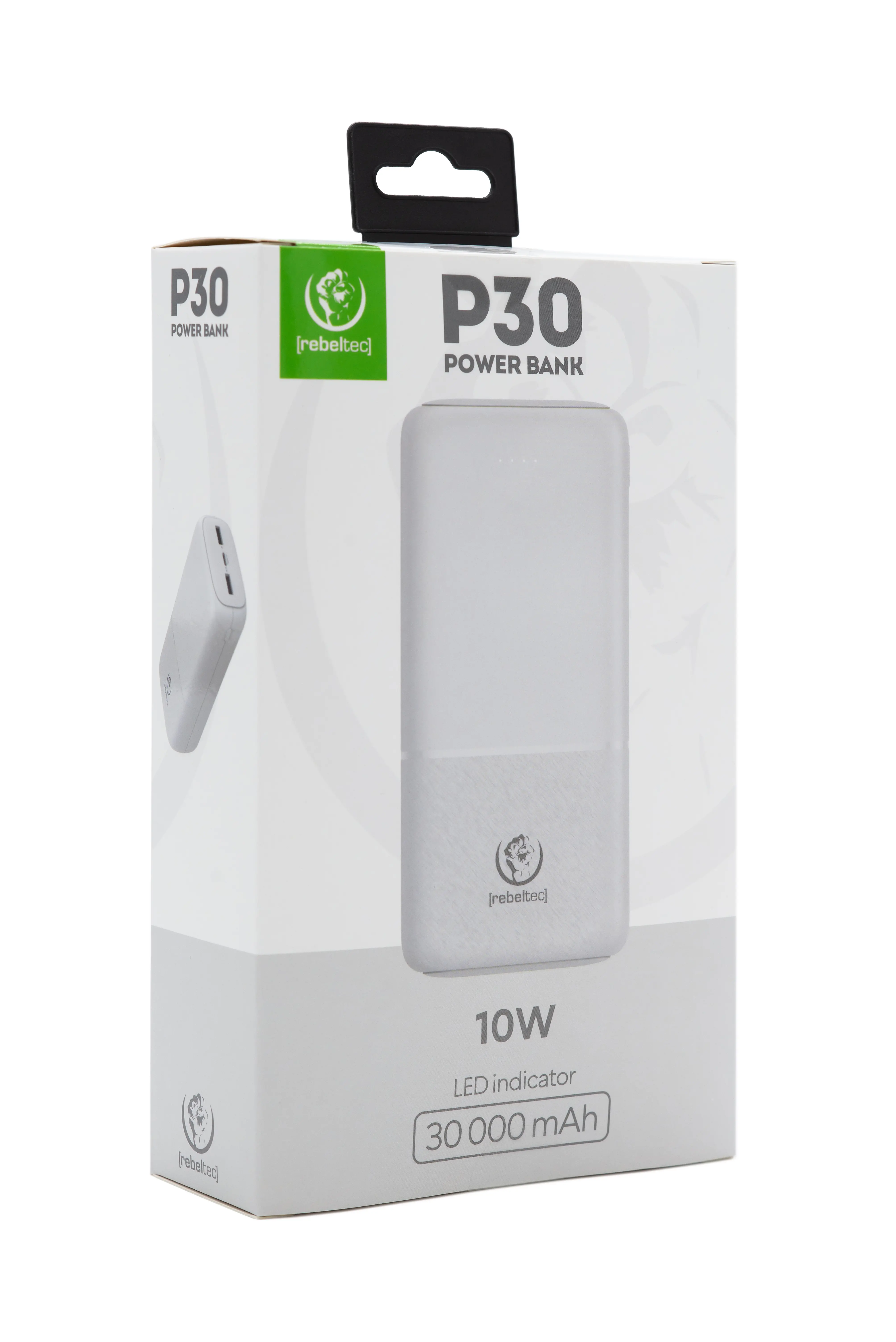 Powerbank Rebeltec P30 30000mAh 10W Biały