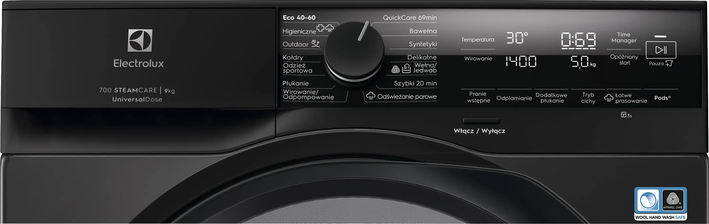 Pralka Electrolux 700 SteamCare EW7FG4492UDP 9kg 1400 obr/min