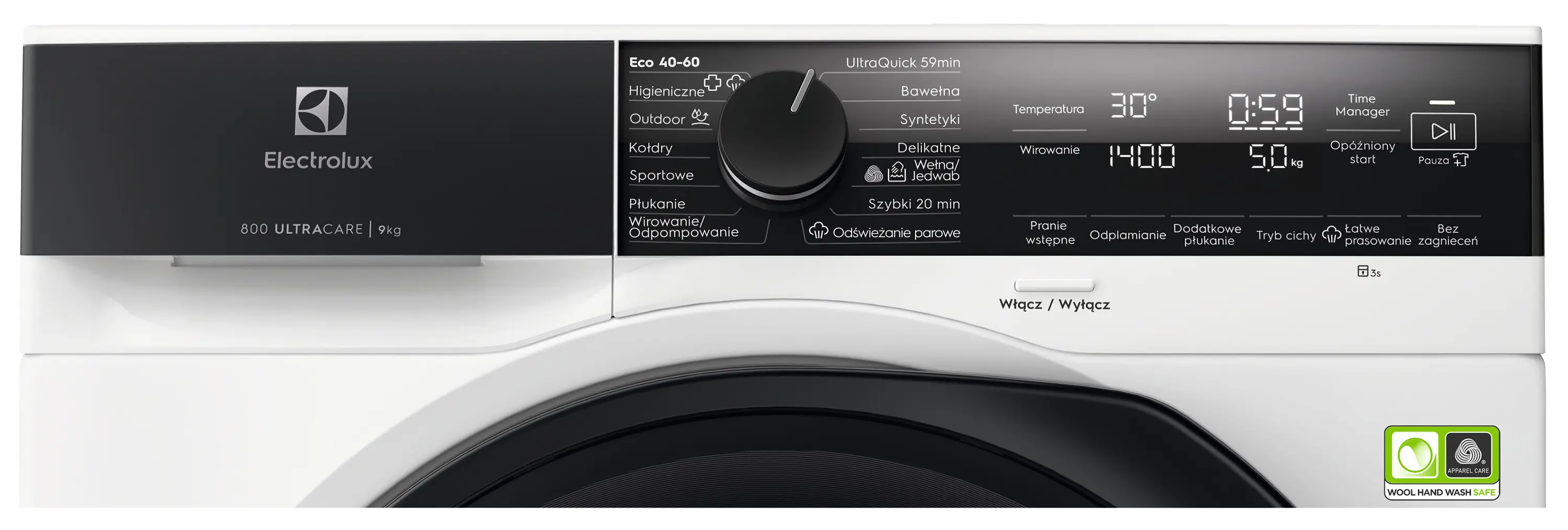 Pralka Electrolux 800 UltraCare EW8F4697P 9kg 1600obr/min