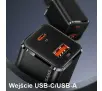 Ładowarka sieciowa USAMS T43 USB-C+USB 33W + kabel lightning Czarny