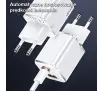 Ładowarka sieciowa USAMS T43 USB-C+USB 33W + kabel lightning Czarny
