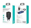 Ładowarka sieciowa USAMS T43 USB-C+USB 33W + kabel lightning Czarny