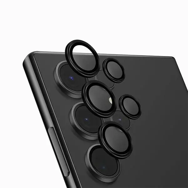 Szkło hartowane UNIQ Optix Aluminium Camera Lens Protector do Samsung S24 Ultra Czarny