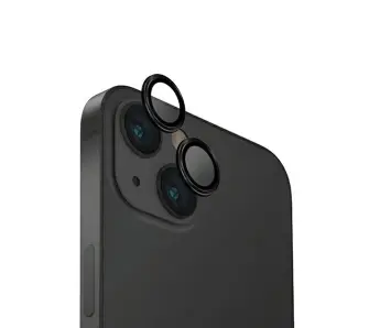 Szkło hartowane UNIQ Optix Aluminium Camera Lens Protector do iPhone 15/15 Plus Czarny