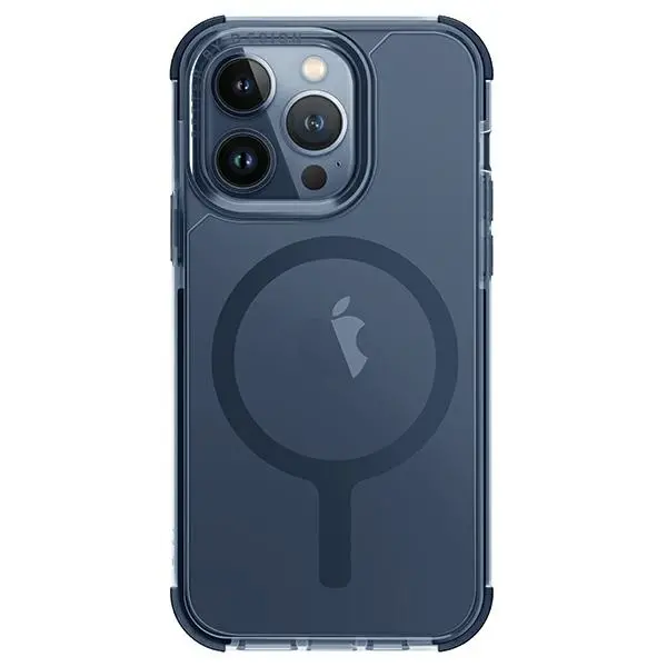 Etui UNIQ Combat Magclick Charging do iPhone 15 Pro Max Ciemnoniebieski