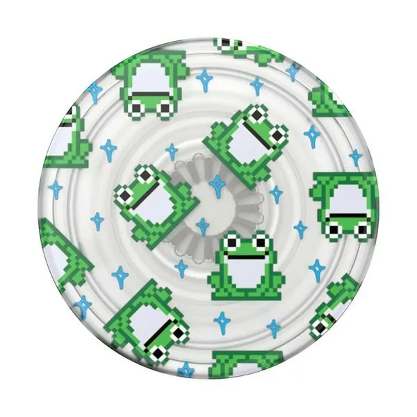 Uchwyt na telefon Popsockets PlantCore Grip 8 Bit Frogs