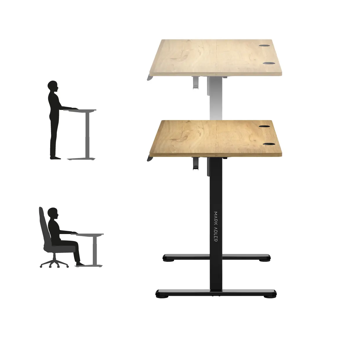 Biurko Mark Adler Leader 7.0 120cm Dzielony blat Brązowo-czarny