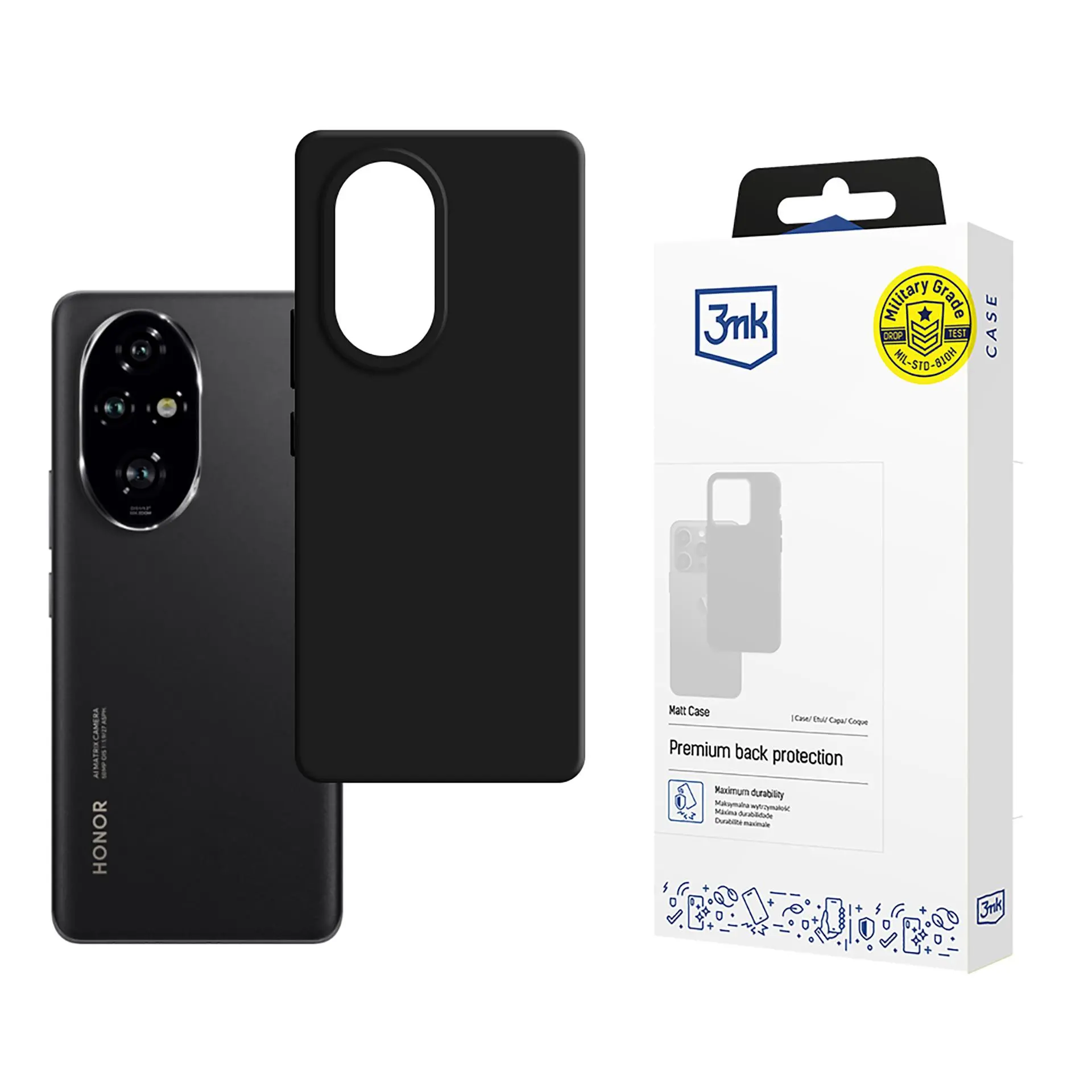 Etui 3mk Matt Case do Honor 200 Pro Czarny