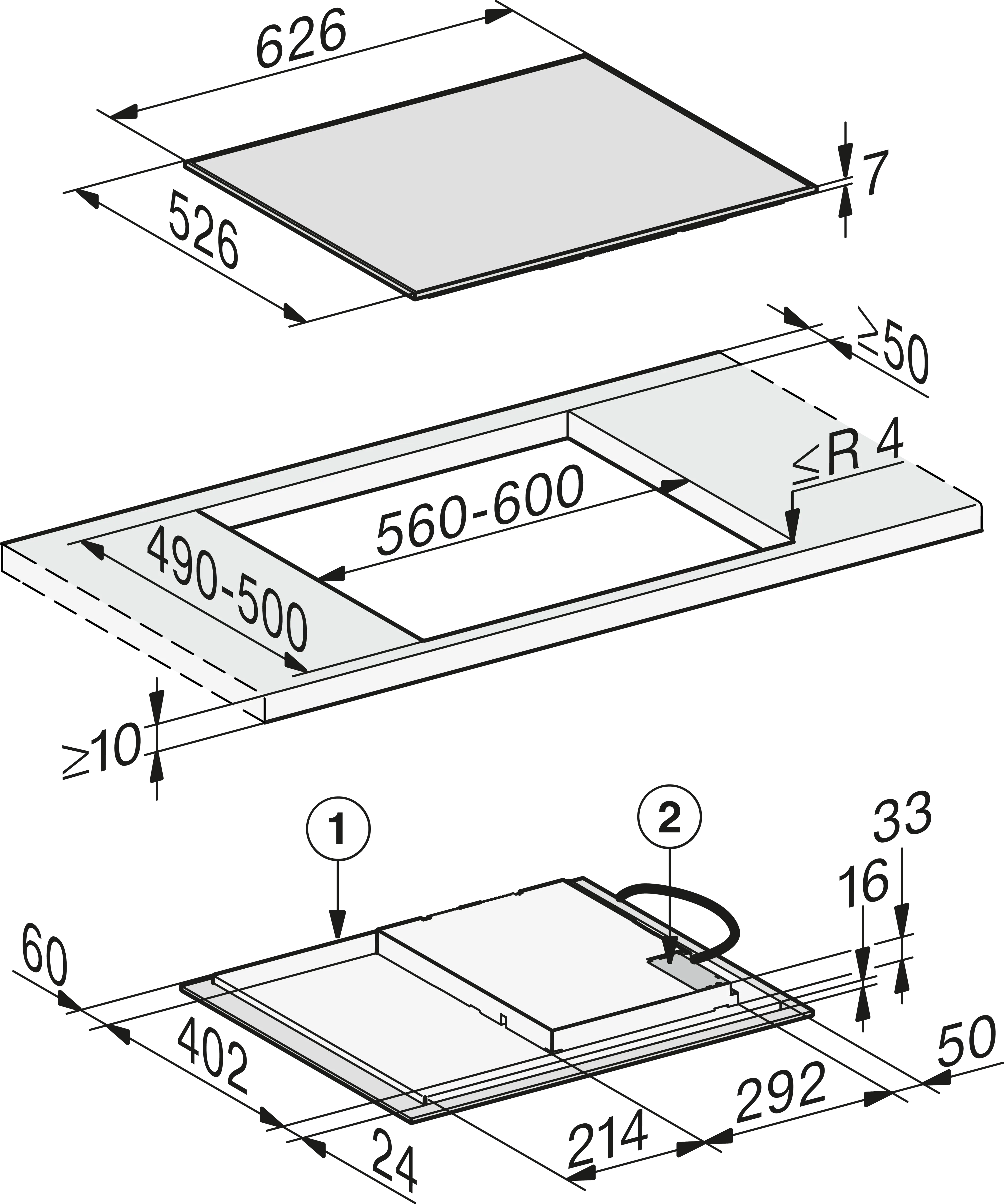 Płyta indukcyjna Miele KM 7361 FR 62,6cm Zdalne sterowanie