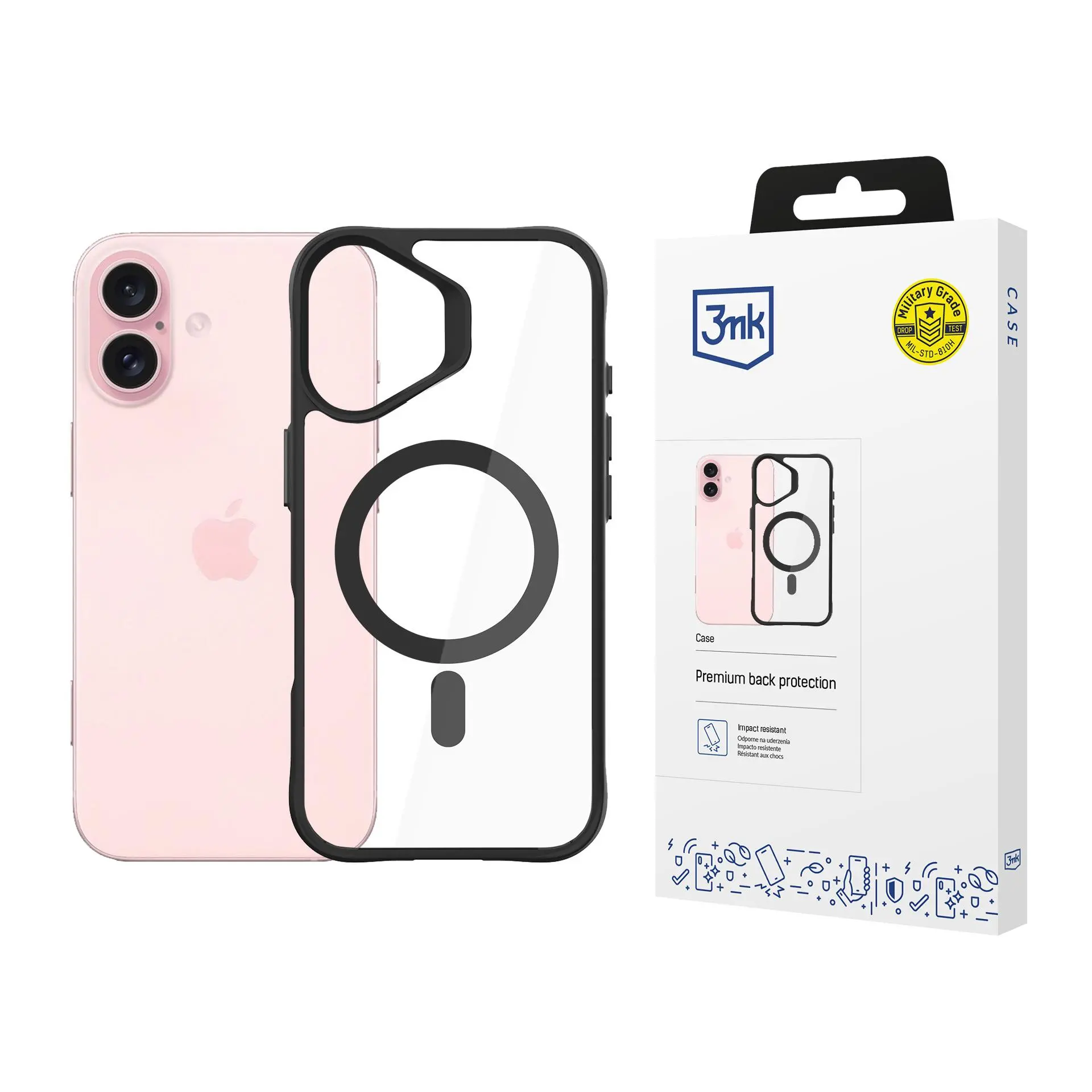 Etui 3mk Satin Armor MagCase do iPhone 16 Czarny