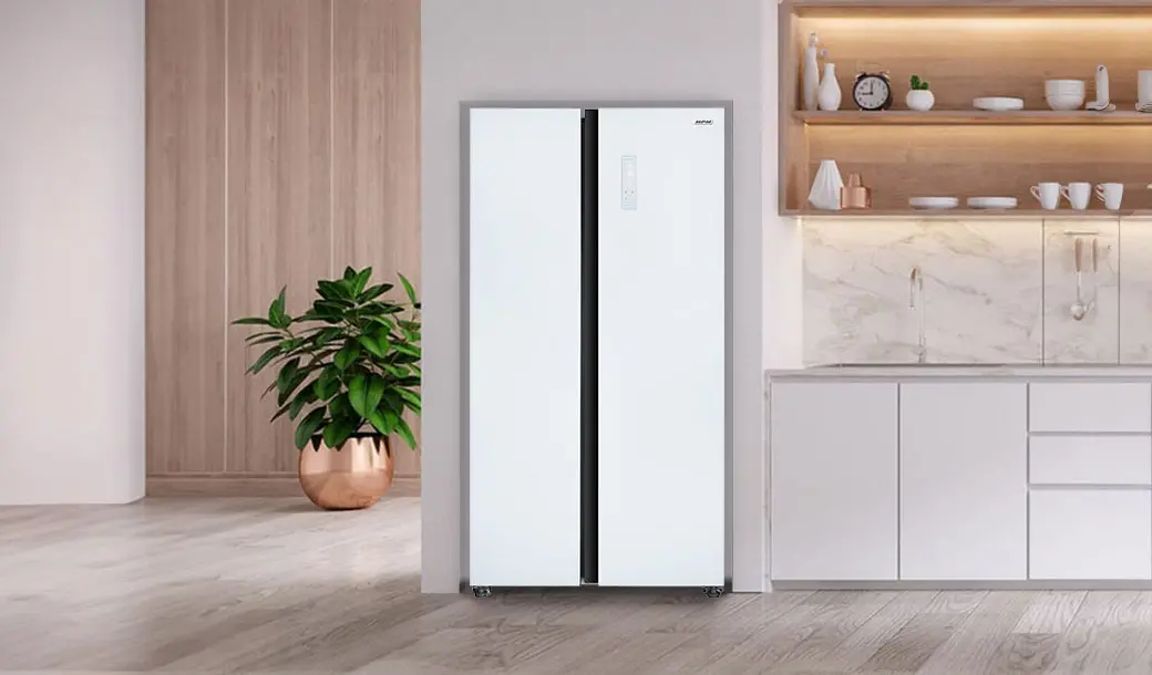Lodówka MPM SBS MPM-427-SBS-05/NL Pełny No Frost 177cm Komora świeżości Białe szkło