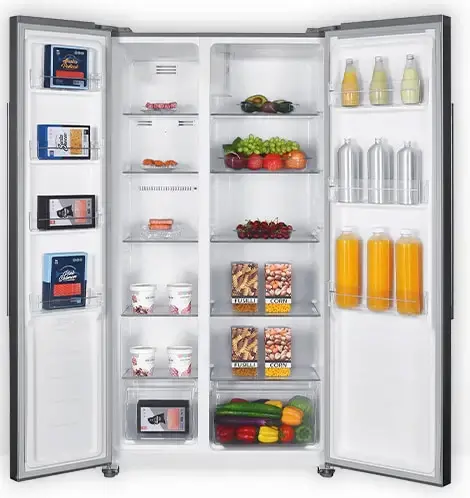Lodówka MPM SBS MPM-427-SBS-05/NL Pełny No Frost 177cm Komora świeżości Białe szkło