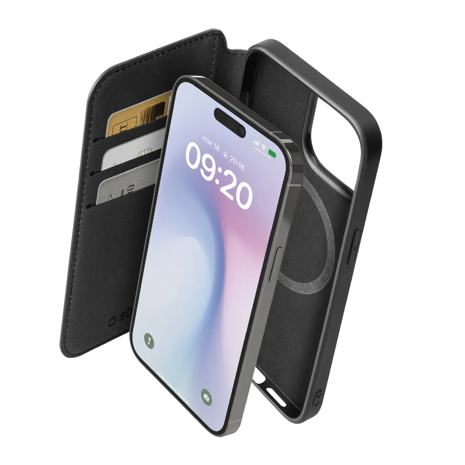Etui SBS Wallet Mag TEBKMAGSFIP1667PK do iPhone 16 Pro Max Czarny