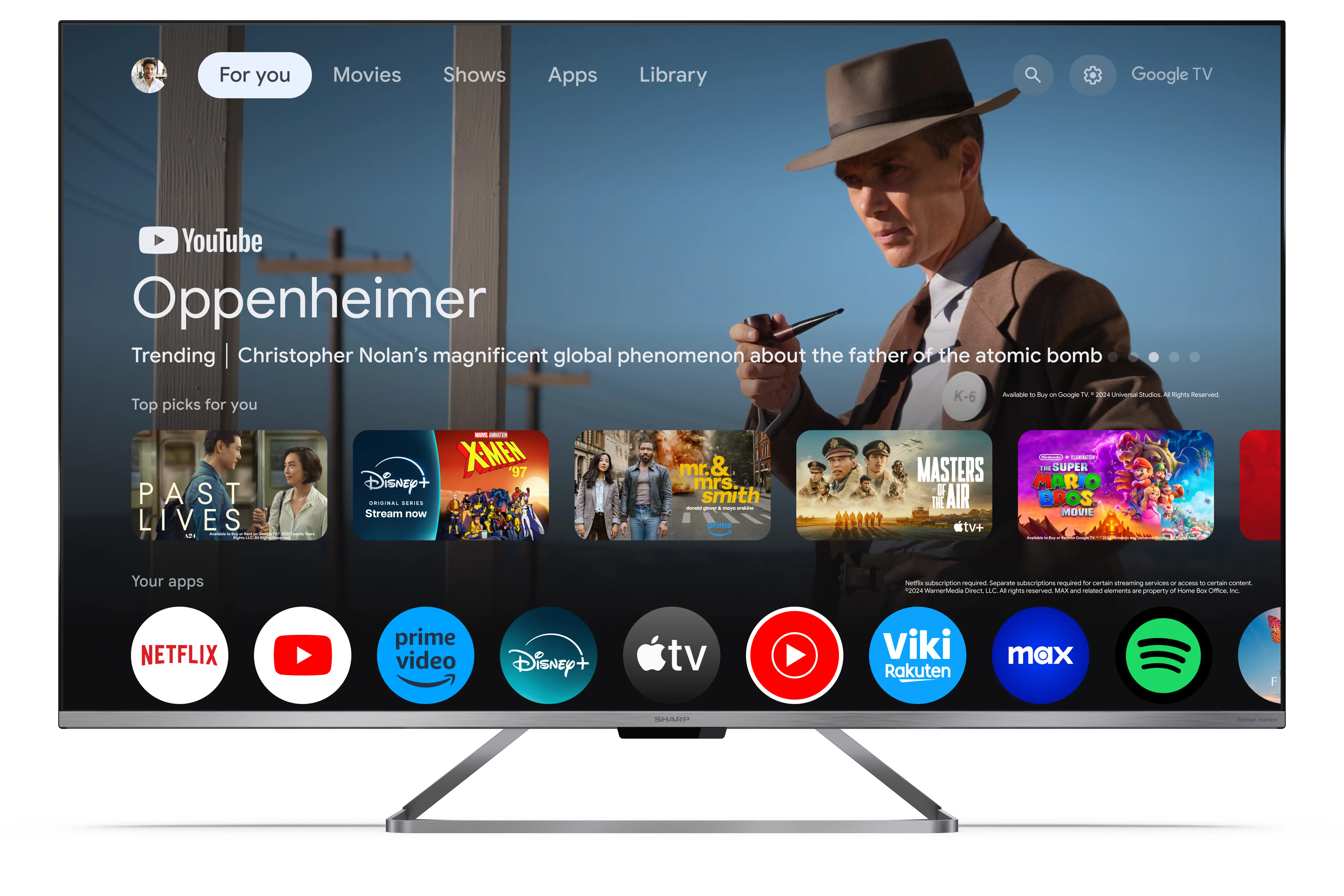 Telewizor Sharp 55GP7765E 55" QLED 4K Google TV Dolby Vision Dolby Atmos HDMI 2.1 DVB-T2