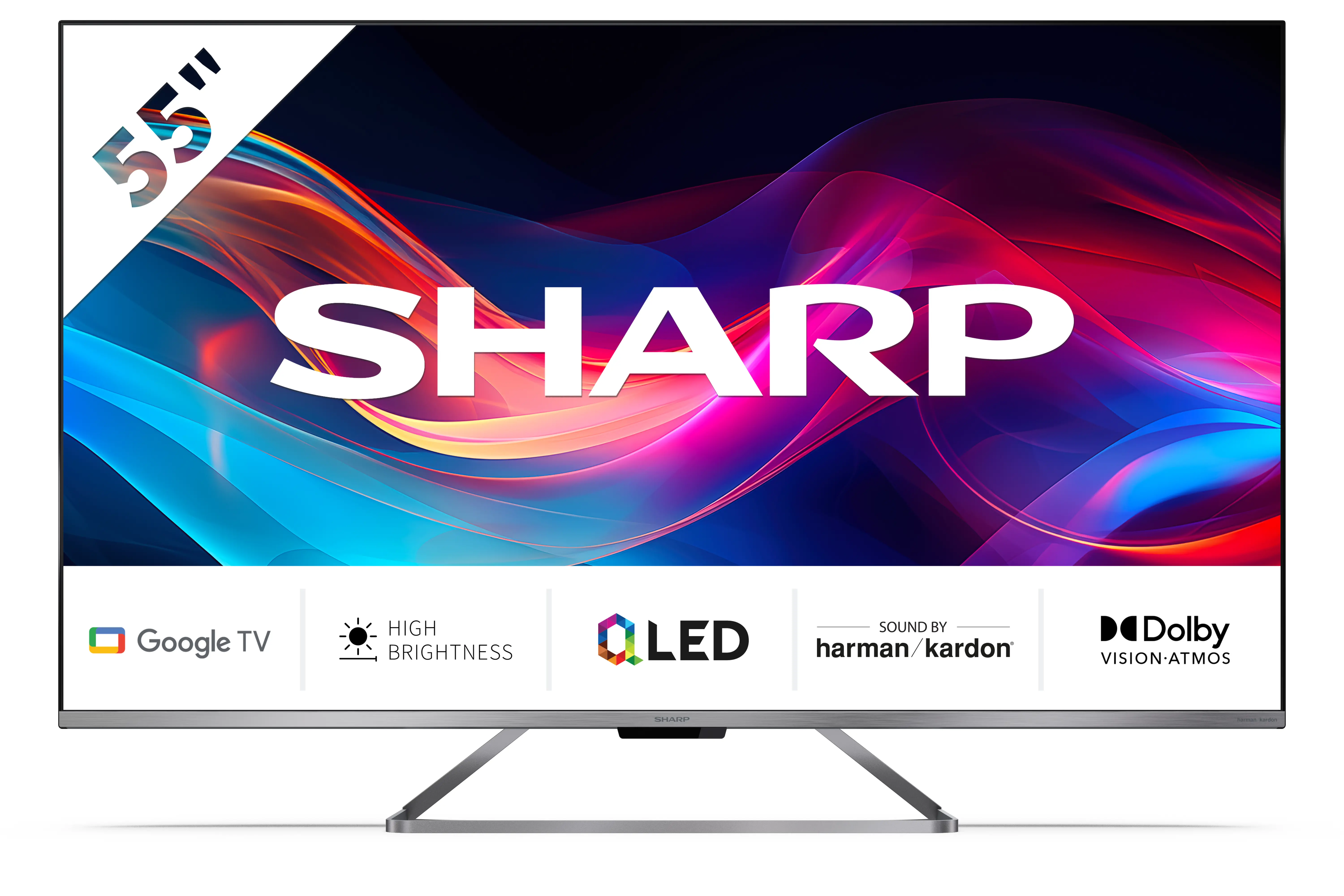 Telewizor Sharp 55GP7765E 55" QLED 4K Google TV Dolby Vision Dolby Atmos HDMI 2.1 DVB-T2