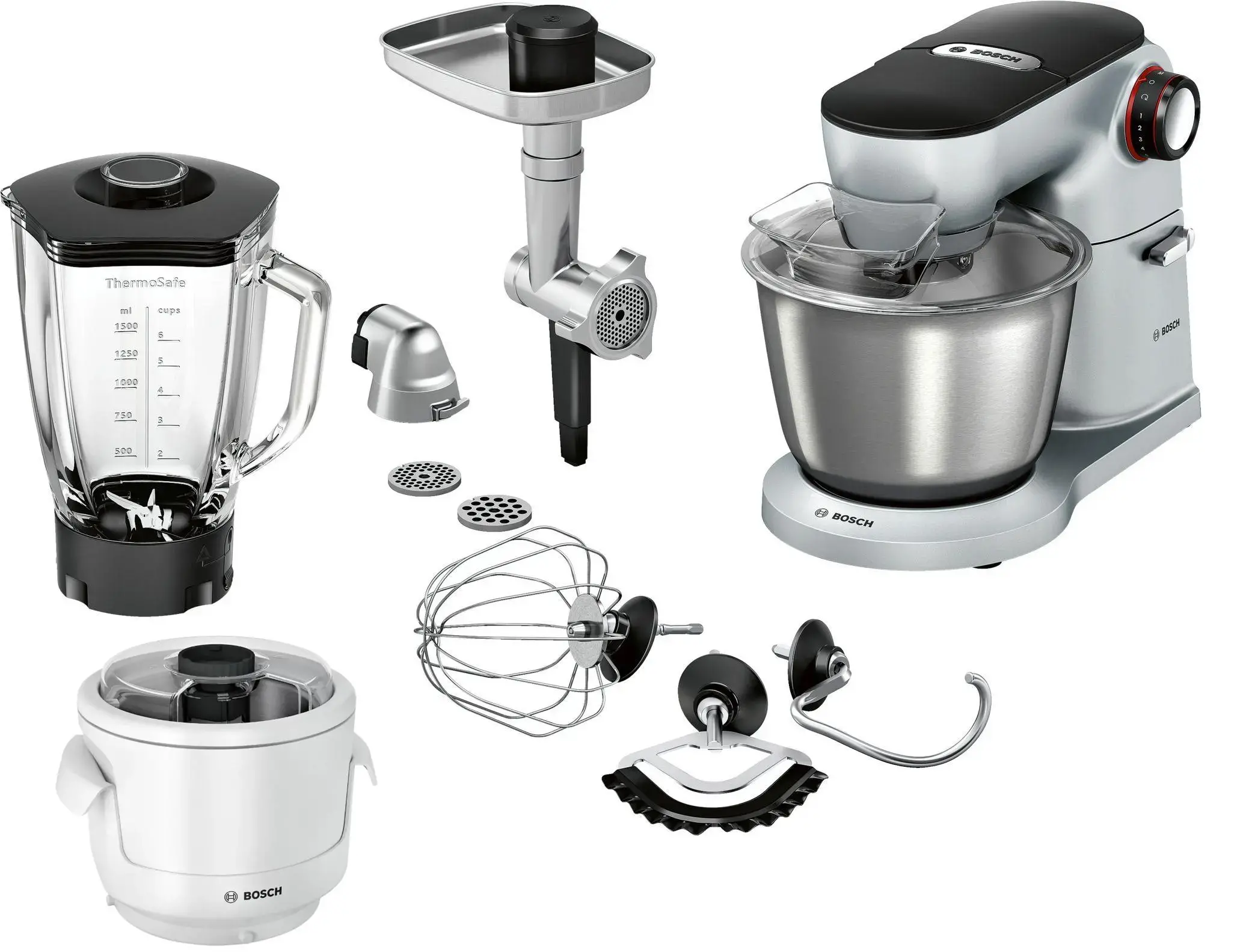 Robot planetarny Bosch OptiMUM MUM9B34S27 1400W Maszynka do mielenia Blender kielichowy Przystawka do lodów