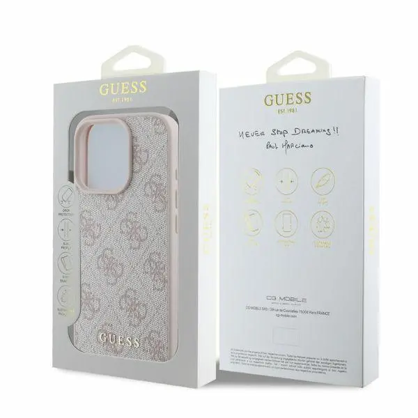 Etui Guess 4G Classic do iPhone 16 Pro Max Różowy