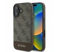 Guess hardcase 4G Bottom Stripe do iPhone 16 Brązowy