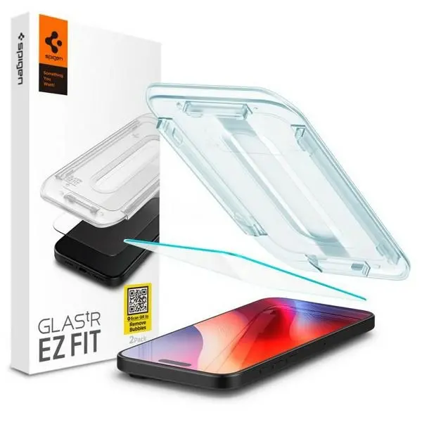 Szkło hartowane Spigen TR iPhone 16 Pro EZ FIT 2 szt. clear
