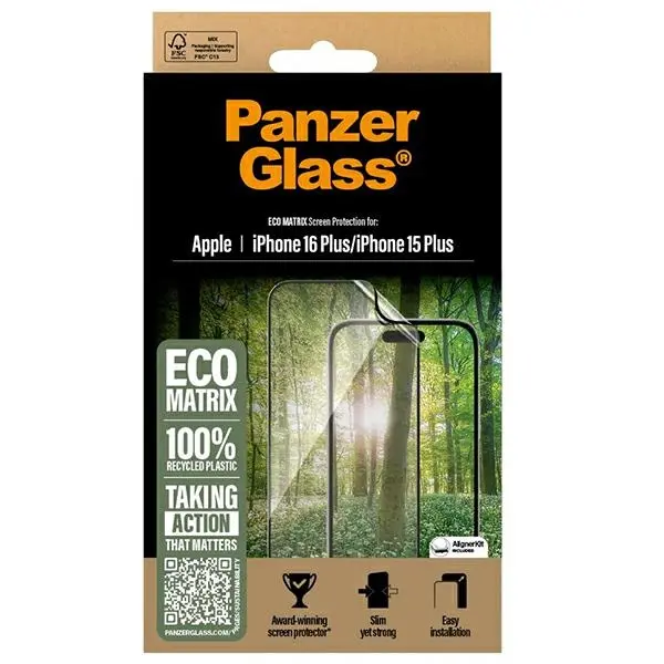 Szkło hartowane PanzerGlass Ultra-Wide Fit do iPhone 16 Plus
