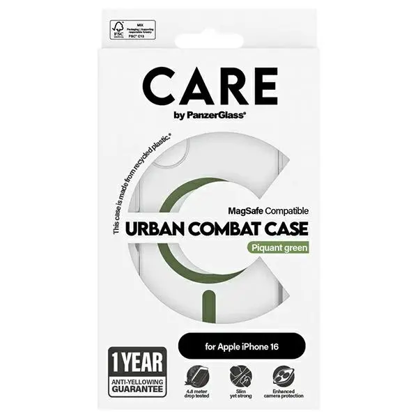 Etui PanzerGlass Flagship Case MagSafe do iPhone 16 Zielony