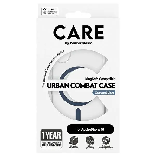 Etui PanzerGlass Flagship Case MagSafe do iPhone 16 Niebieski