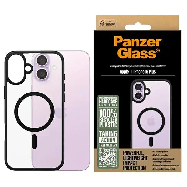 Etui PanzerGlass HardCase MagSafe do iPhone 16 Plus Czarny