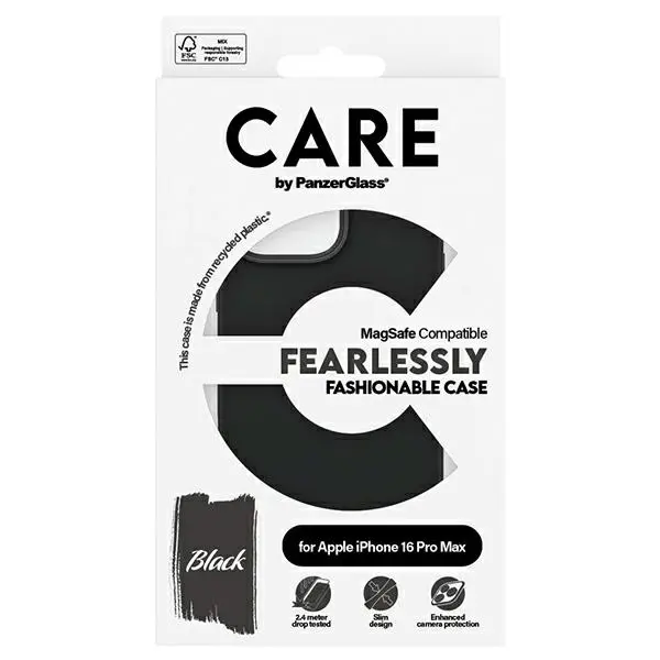 Etui PanzerGlass Fashion Case MagSafe do iPhone 16 Pro Max Czarny