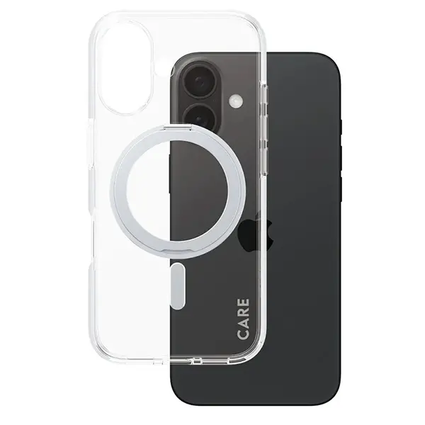 Etui PanzerGlass Kickstand Case MagSafe do iPhone 16 Srebrny