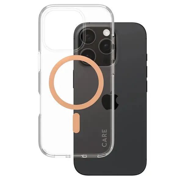 Etui PanzerGlass Flagship MagSafe do iPhone 16 Pro Brzoskwiniowy
