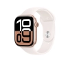 Apple Watch Series 10 GPS 46mm aluminium różowe złoto pasek sportowy w kolorze łagodnego różu M/L