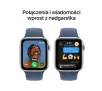 Smartwatch Apple Watch SE 2gen GPS koperta 44mm z aluminium Srebrny pasek sportowy Denim S/M