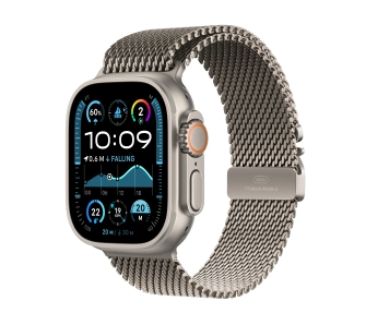 Apple Watch Ultra 2 GPS + Cellular Koperta z tytanu 49mm Bransoleta mediolańska z tytanu Rozmiar S