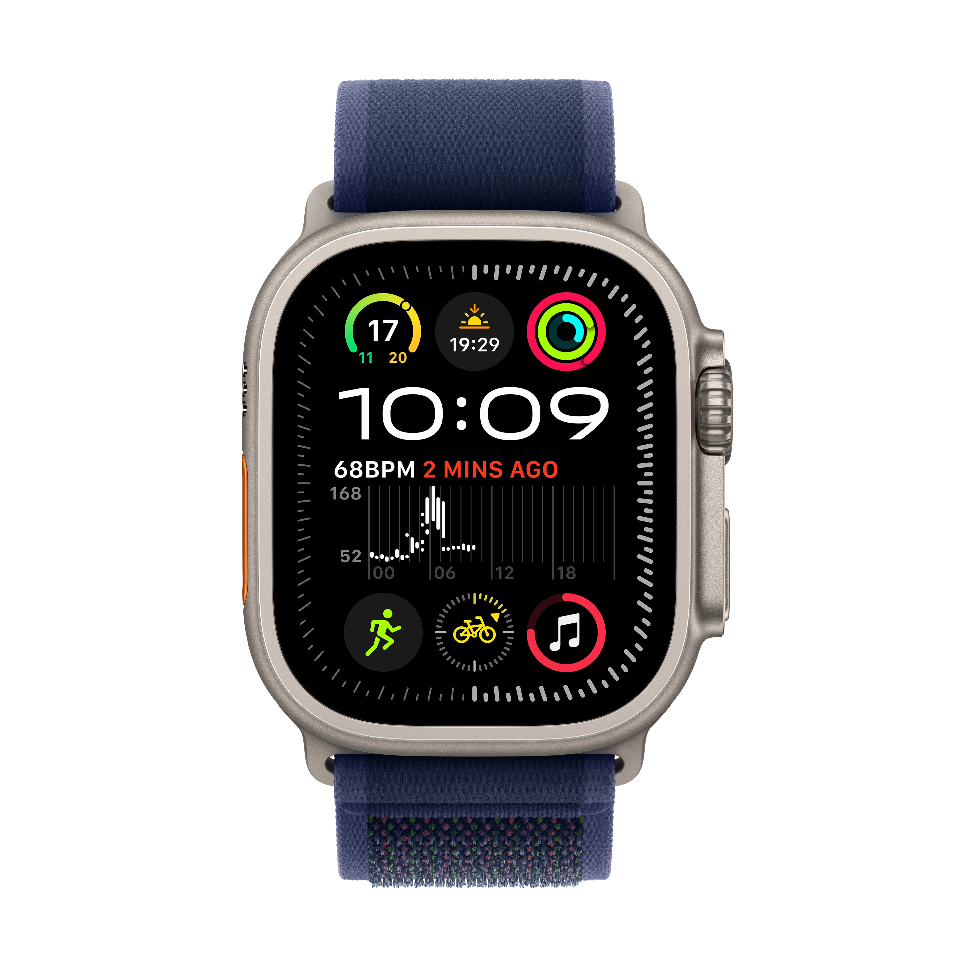 Apple Watch Ultra 2 GPS + Cellular koperta z tytanu 49mm opaska Trail niebieski M/L