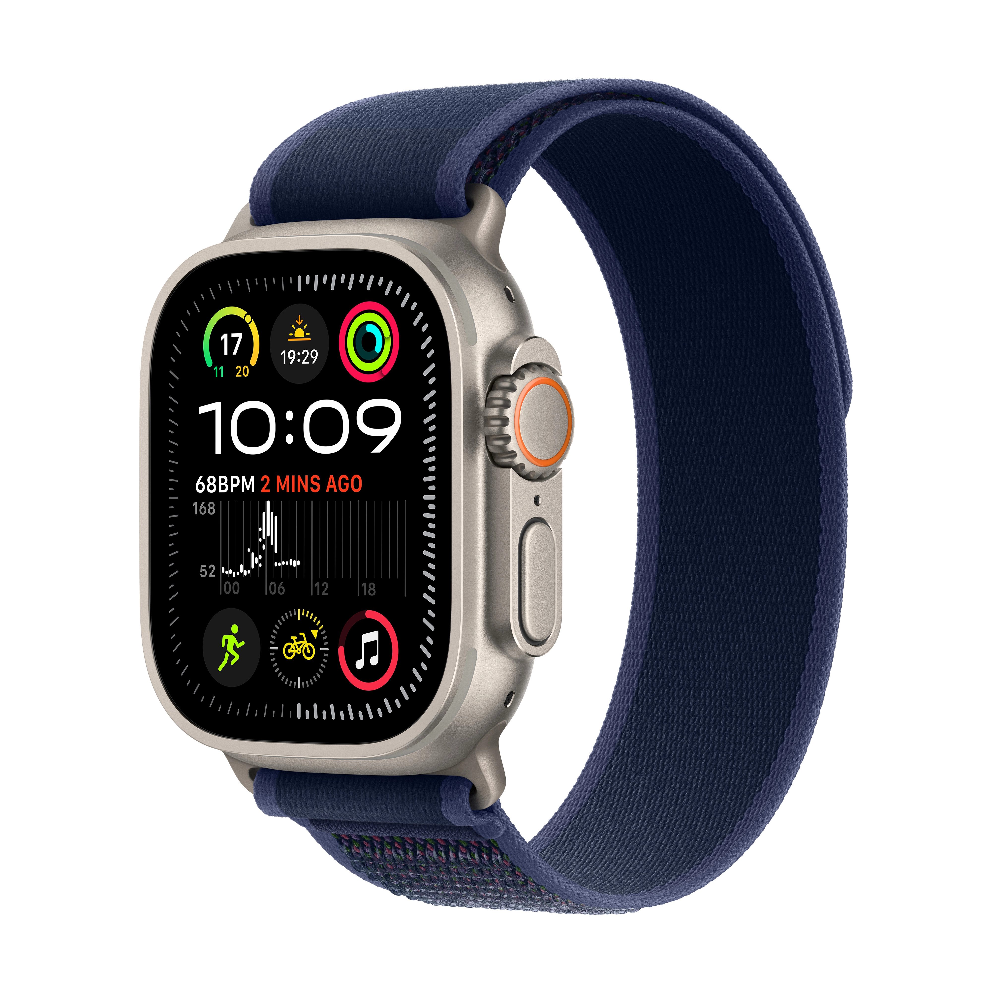 Apple Watch Ultra 2 GPS + Cellular koperta z tytanu 49mm opaska Trail niebieski M/L