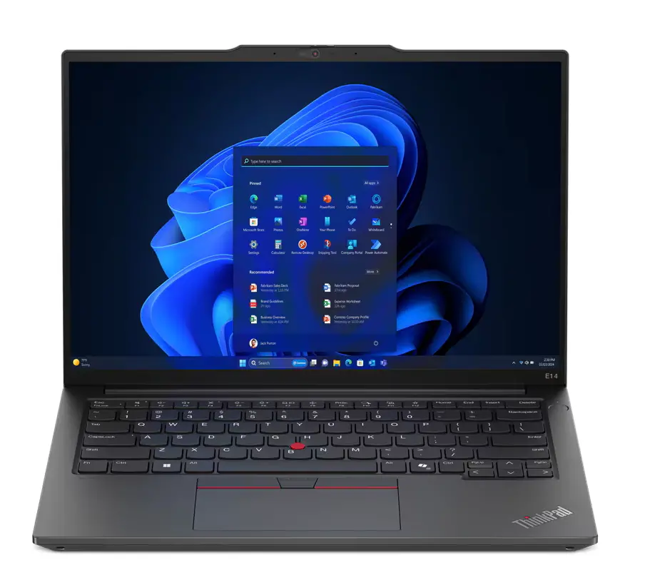 Laptop biznesowy Lenovo ThinkPad E14 Gen 6 14" Ultra 5 125U 16GB RAM 512GB Dysk SSD Win11 Pro Czarny Funkcje AI