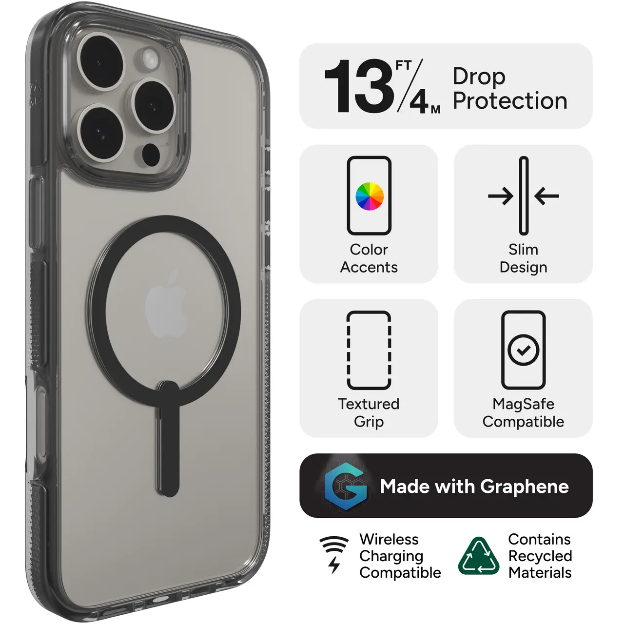 Etui Zagg Santa Cruz Snap MagSafe do iPhone 16 Pro Max Niebieski