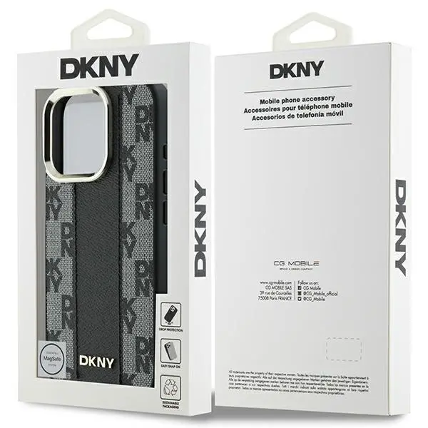 Etui DKNY Checkered Pattern MagSafe do iPhone 16 Pro Max Czarny
