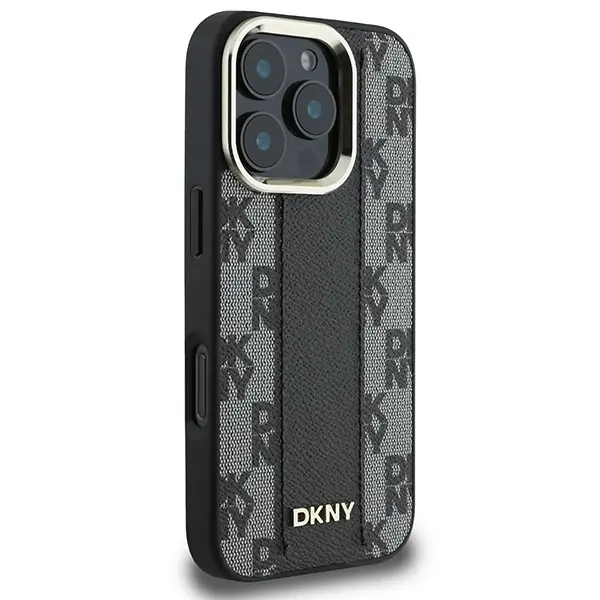 Etui DKNY Checkered Pattern MagSafe do iPhone 16 Pro Max Czarny