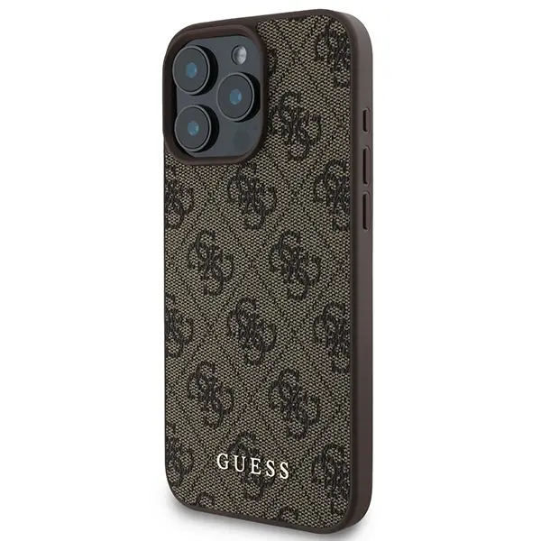 Etui Guess 4G Classic do iPhone 16 Pro Max Brązowy