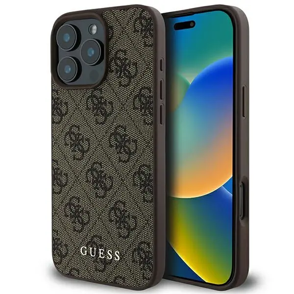 Etui Guess 4G Classic do iPhone 16 Pro Max Brązowy