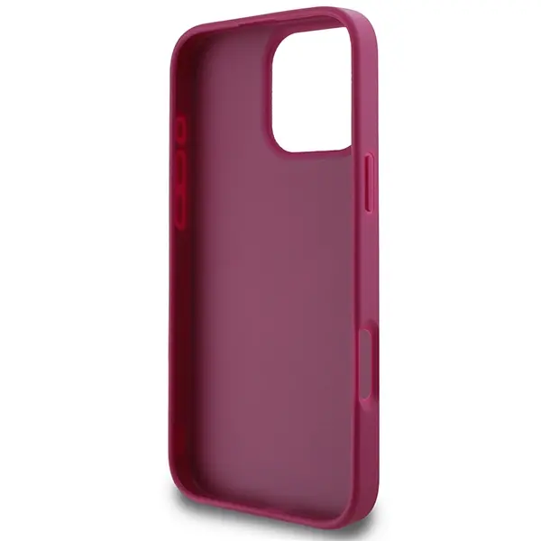 Etui Guess Glitter Script Big 4G do iPhone 16 Pro Fioletowy